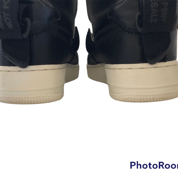 Psny x Nike Air Force 1 “Black/Black Sail” EUC Sz 8 - Picture 8 of 14